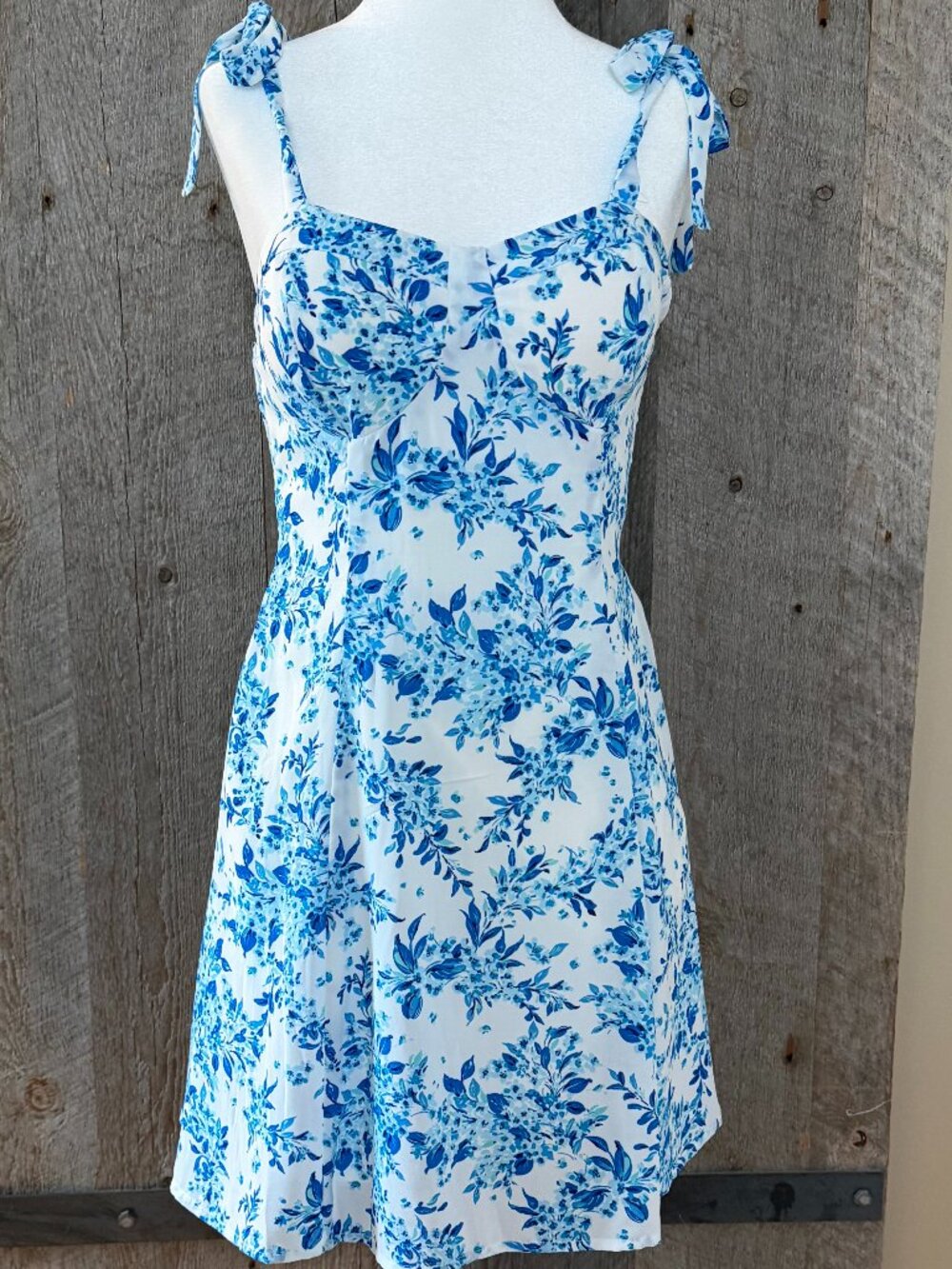 Lily Rose Mini Dress Blue Floral